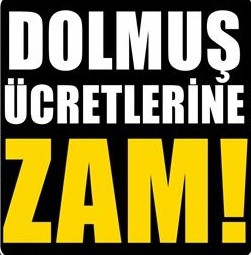 Karaman'da Dolmuş Ücretlerine Zam